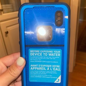 Blue brand new life proof iPhone X case